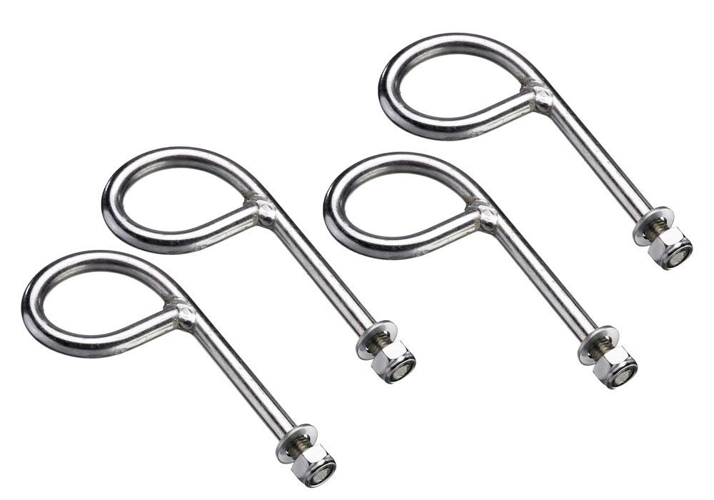 Anko Set Di 5 Occhielli Per Guide Da Campeggio - Diametro 7,5 Mm - Colore Bianco