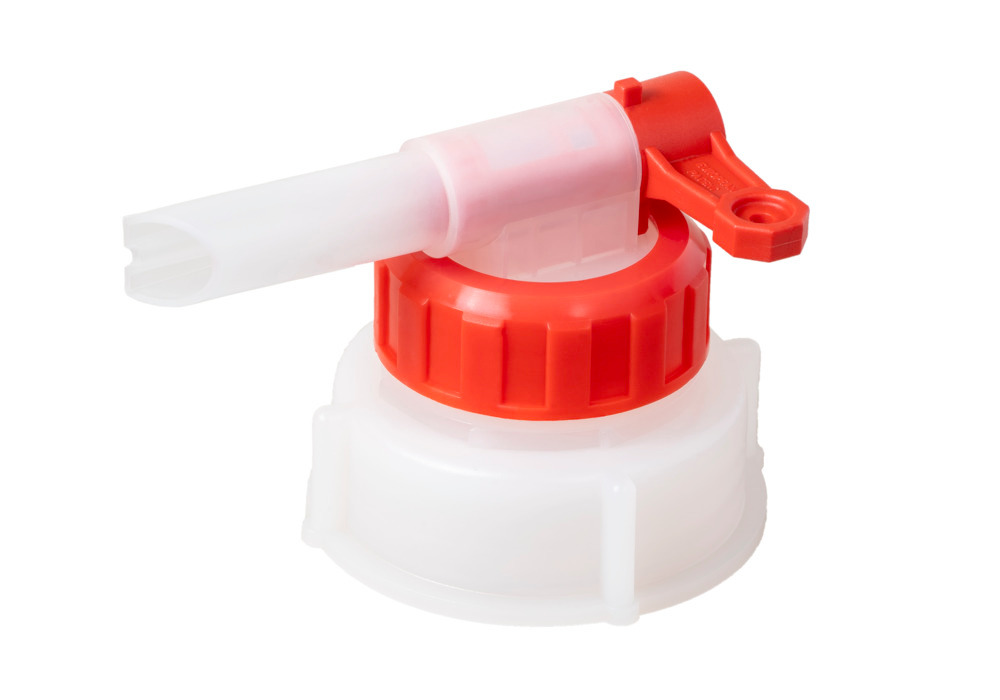 Dispensing tap AH 51, plastic, for plastic canisters, with Ø 13 mm tap, outside thread Ø 55 mm