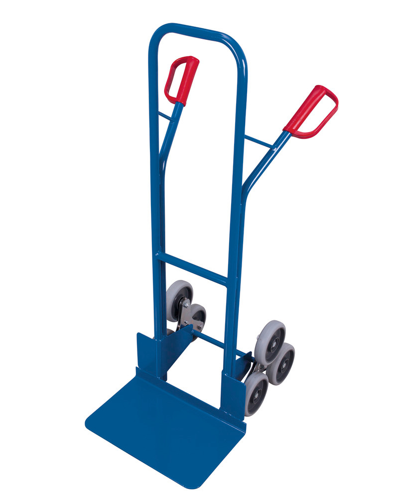 Stair climbing sack truck, 2 x 3-point wheels, load area 480 x 295 mm
