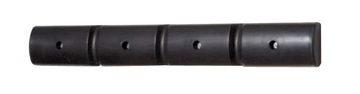 Nástenný ochranný profil 1000, z polyetylénu (PE), čierny, 1000 x 50 x 125 mm, súprava = 2 ks