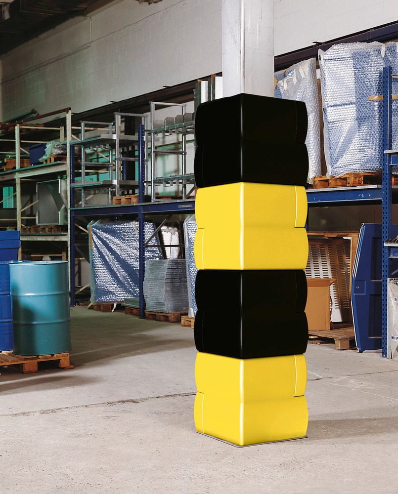 Ideal for high level solutions. The pillar protectors can be stacked on one top of the other to reach the required height.