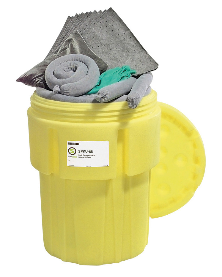 Absorbent Spill Kit Universal 65 Gallon Overpack DOT Approved