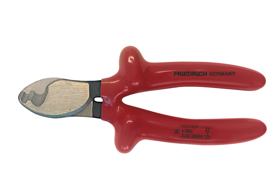 Cable shears ''2in1'', 165 mm, 2 cutting areas max. Ø 10 mm, dip insulated 1000 V
