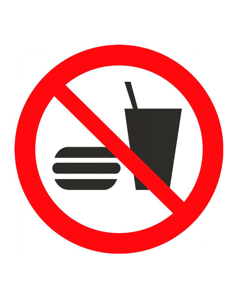 ISO Prohibition Safety Label: No Eating Or Drinking (2011) - 4