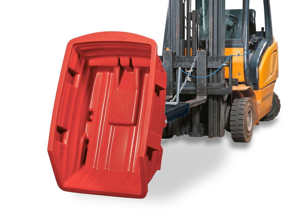 Tipping container PolySkip model T, with forklift pockets