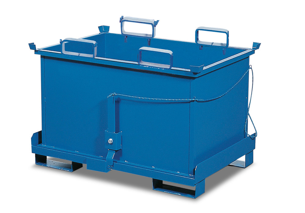 Klappbodenbehälter, in 3 Größen von 500 bis 1000 Liter Volumen lieferbar