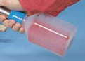 Botella de muestras con cuello ancho para QuickPicker, en PP transparente, redonda, 250 ml
