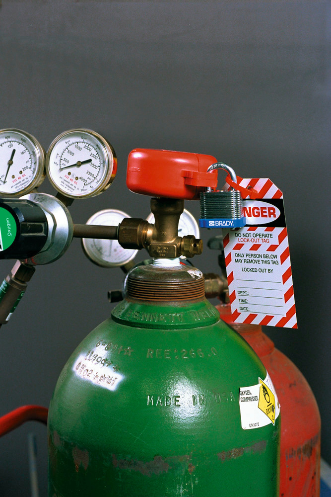 Gascilindervergrendeling voor gas- en propaanglasflessen