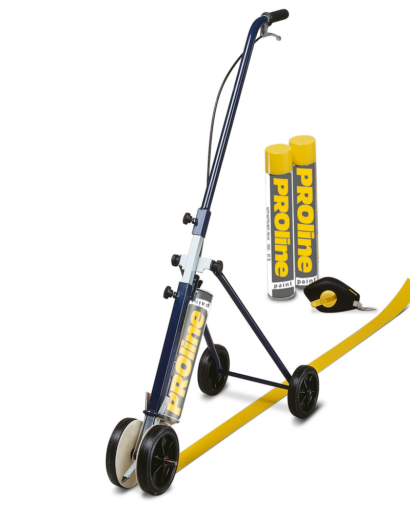 Line marking equipment, including mobile marking equipment 50 and 2 cans paint, yellow