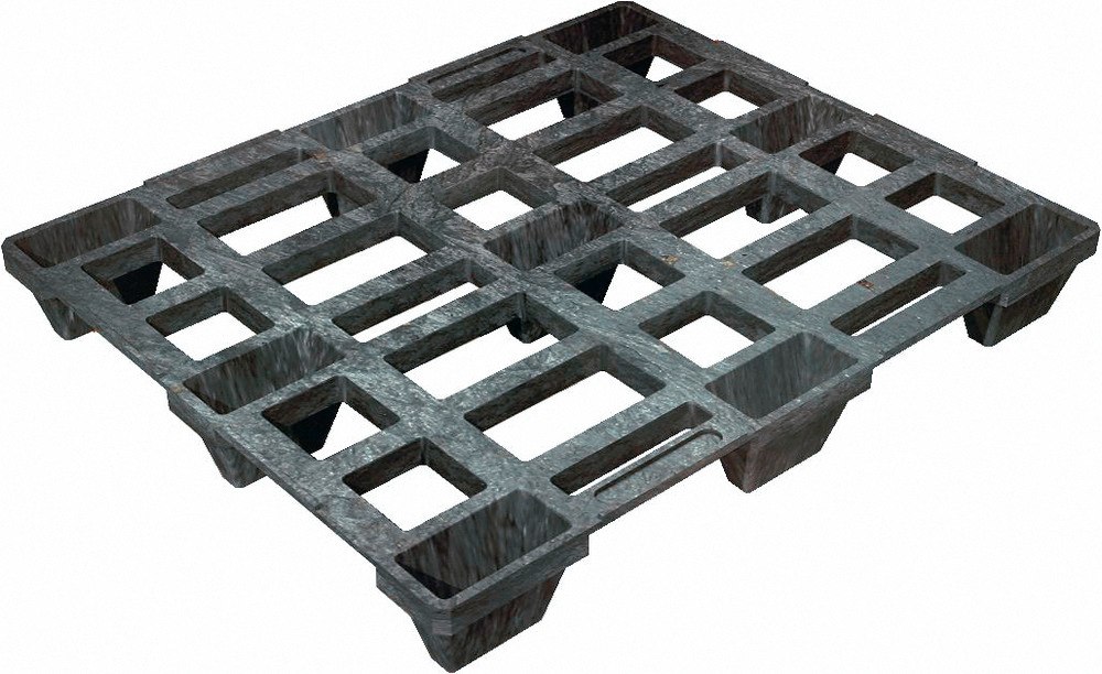 Industry pallet 1020-I, heavy duty, made from plastic, with 9 feet, nestable