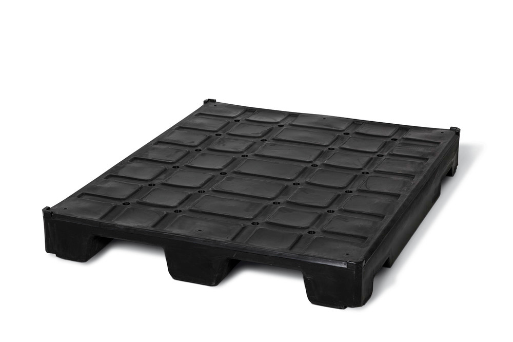 PE-pall, svart, 1 200 x 1200 x 150 mm