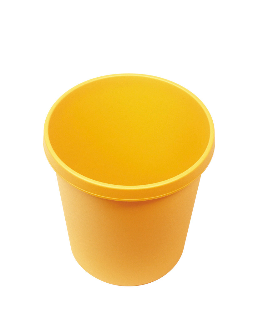 Paper bin with edge grip, 18 litre volume, yellow