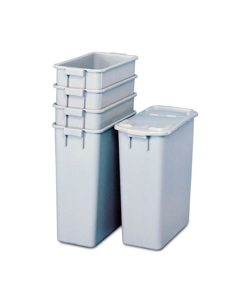 Recyclable material container in polypropylene (PP), for waste stations & cabinets, 60 litre volume