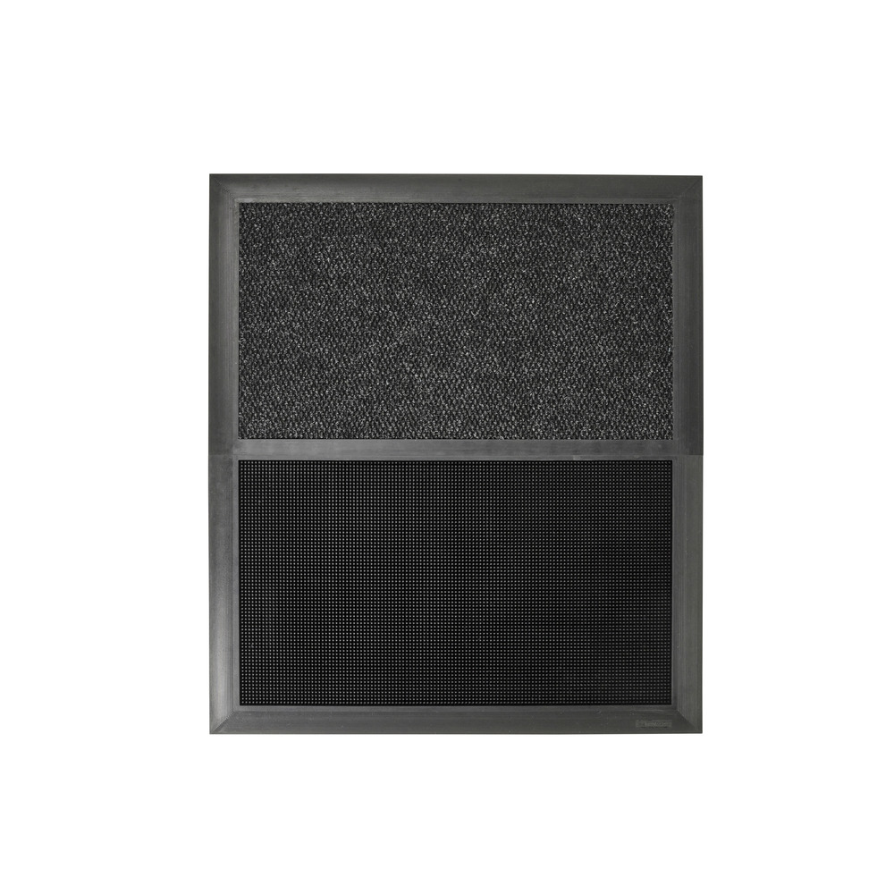 Desinfeksjonsmatte Sani-Master, naturgummi, sort/grå, 2 seksjoner, 914 x 1050 mm