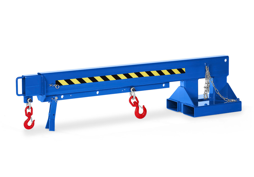 Brazo de grúa extraíble para carretilla elevadora / toro, capacidad de carga 1000 - 5000 kg, azul