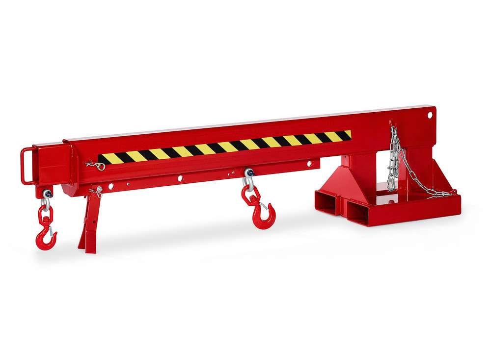 Crane arm, extendable, load capacity 650 - 3000 kg, red