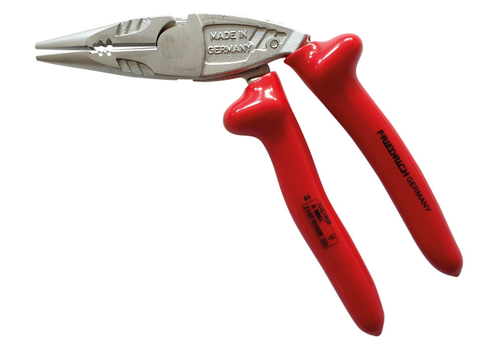 Multifunctional electrical installation pliers, 200 mm, ergonomic shape, dip insulated 1000 V