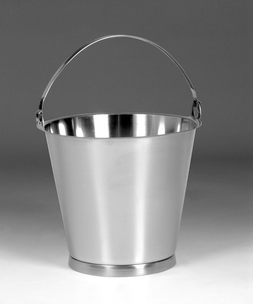 Stainless steel bucket, 10 litre capacity