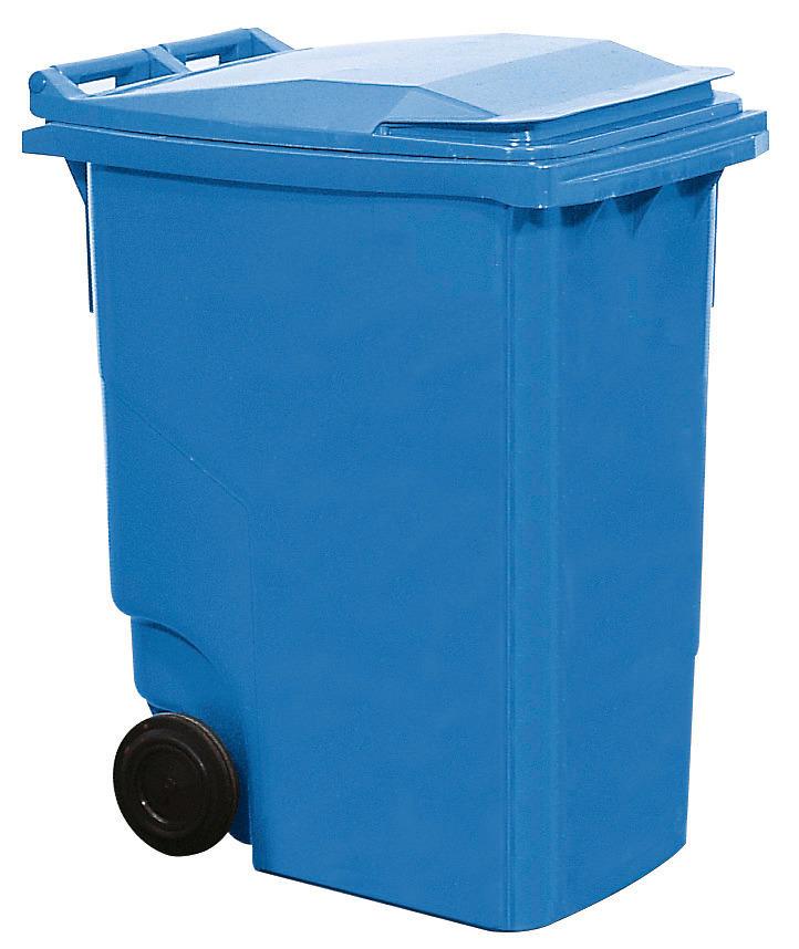 Verrijdbare grote afvalbak, inhoud 360 liter, blauw