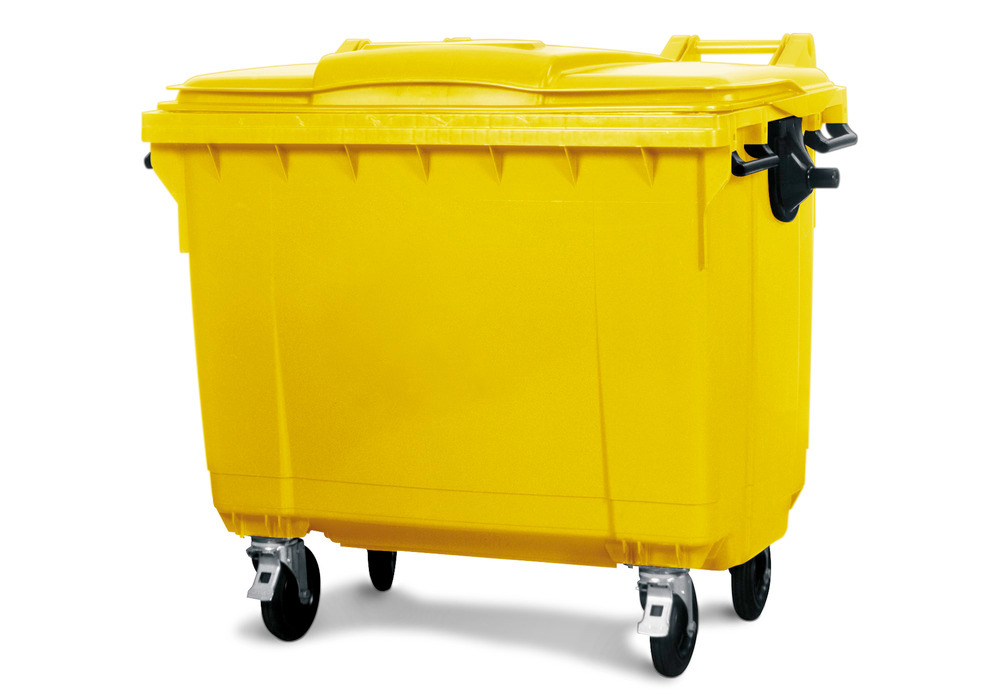 Müllcontainer aus Polyethylen (PE), gelb