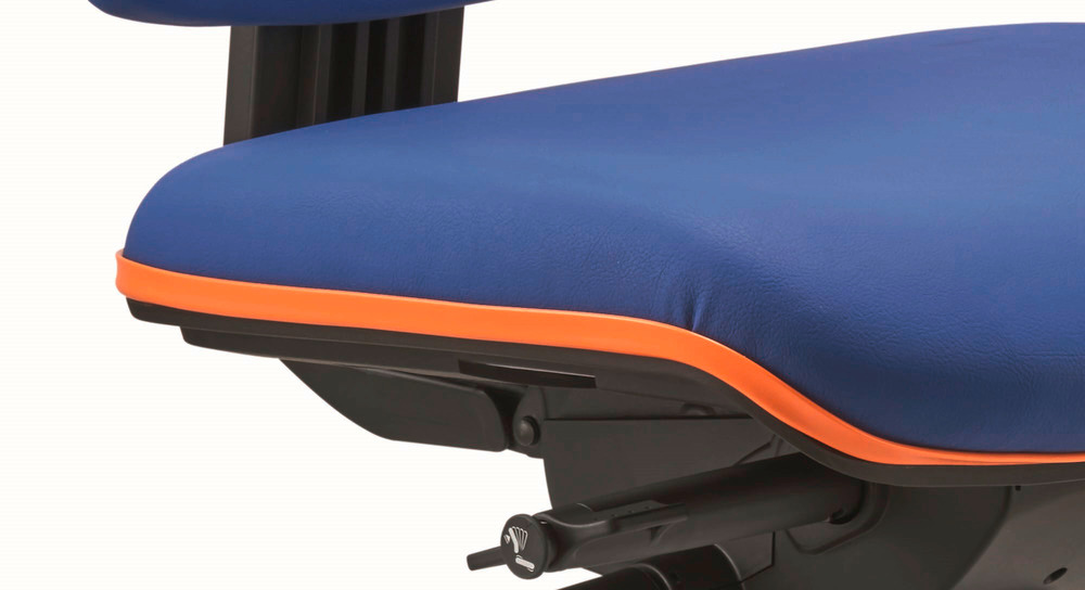 Upholstery and edge protection orange for ESD work chairs