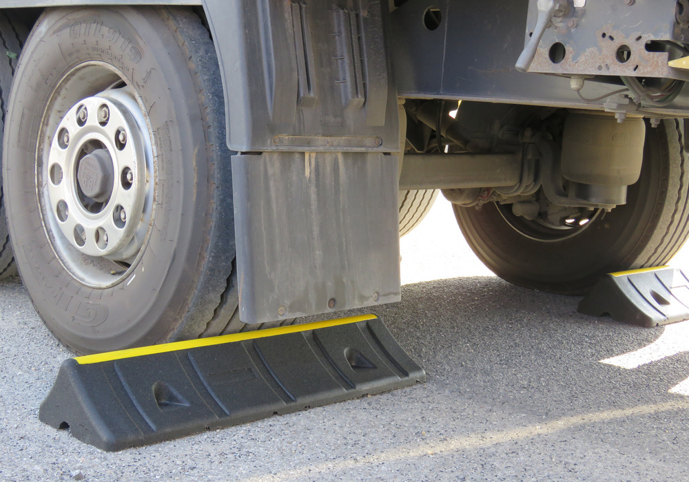 Tope de ruedas para camiones, autobuses y vehículos grandes de material reciclado
