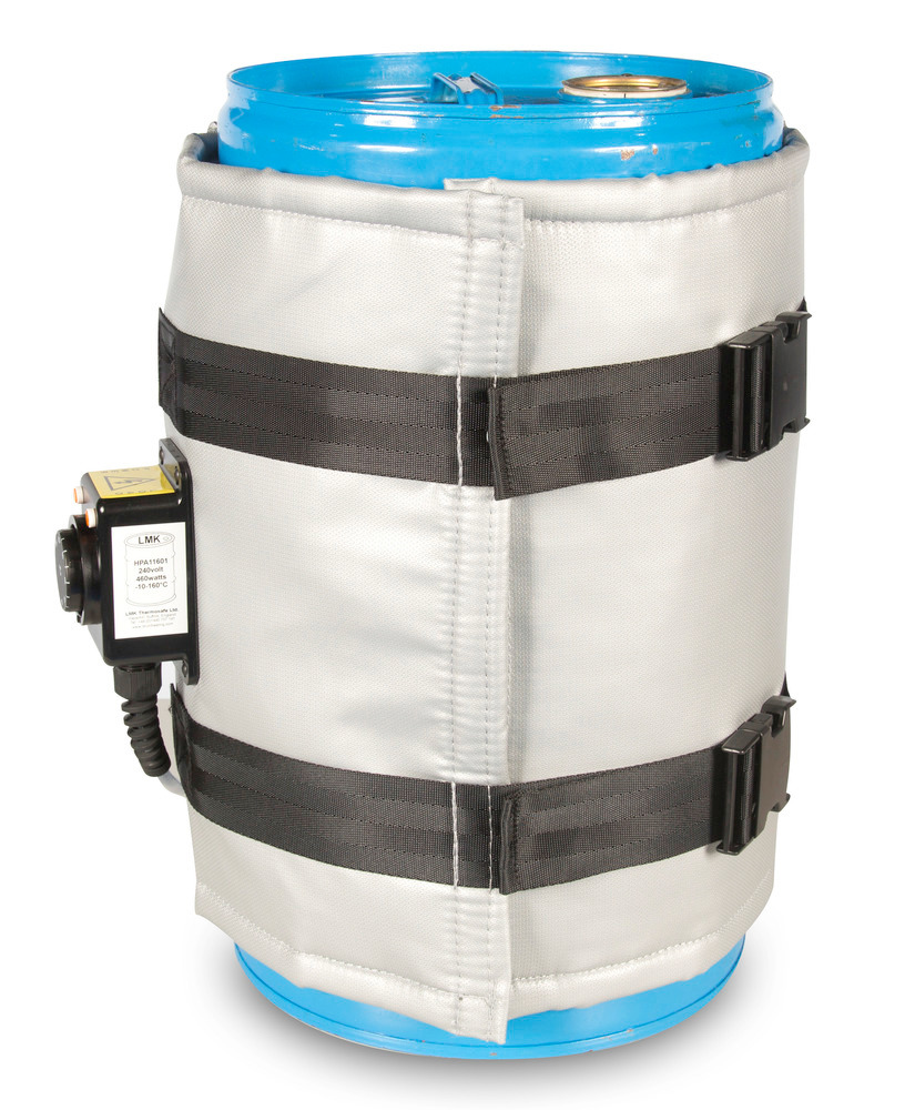 Varmekappe til 30 liters tromler, 0 - 160° C termostat,  870 - 1020 mm, 460 watt