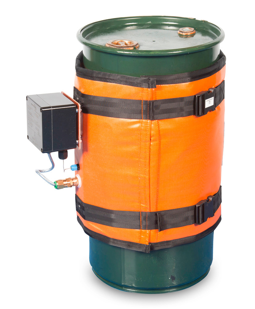 Varmekappe til 60 liters tromler, T3 Ex-beskyttelse, 0 - 85° C termostat,  1100 - 1250 mm, 275 watt