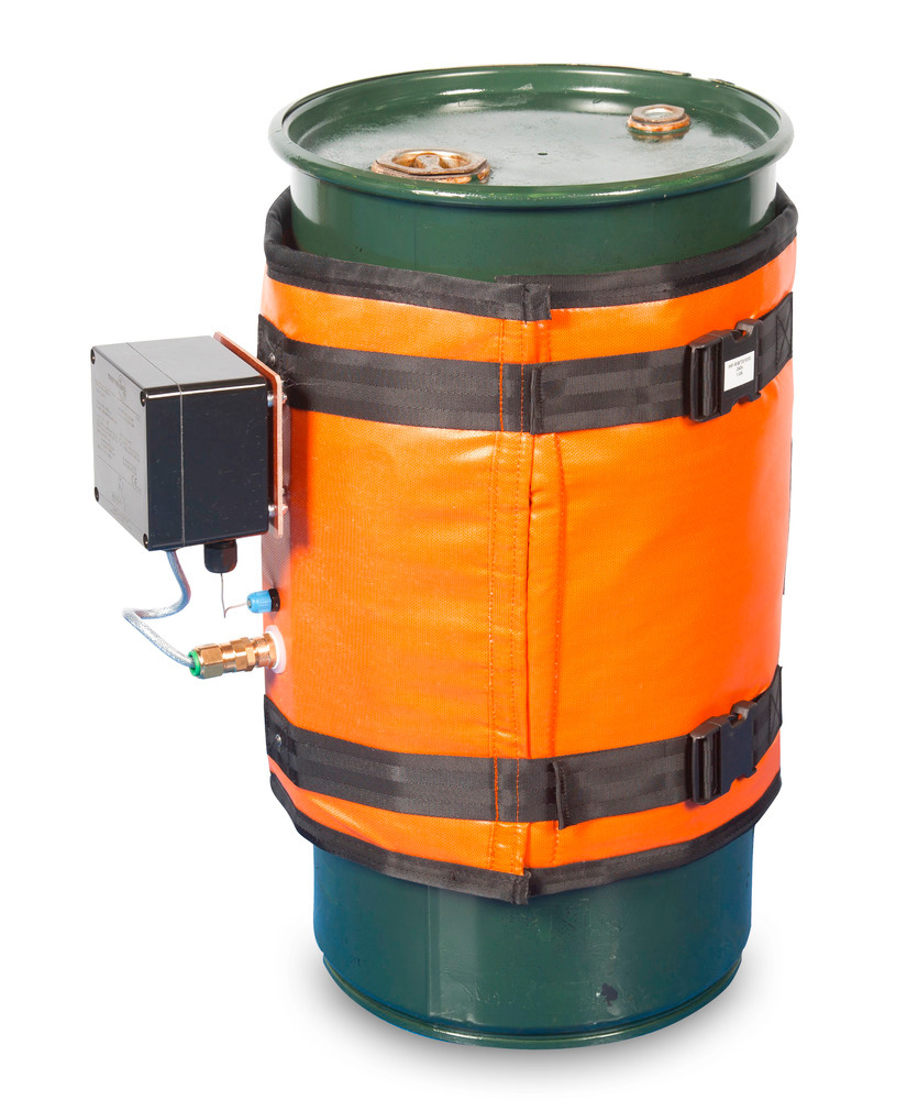Varmekappe til 60 liters tromler, T4 Ex-beskyttelse, 0 - 50° C termostat,  1100 - 1250 mm, 130 watt