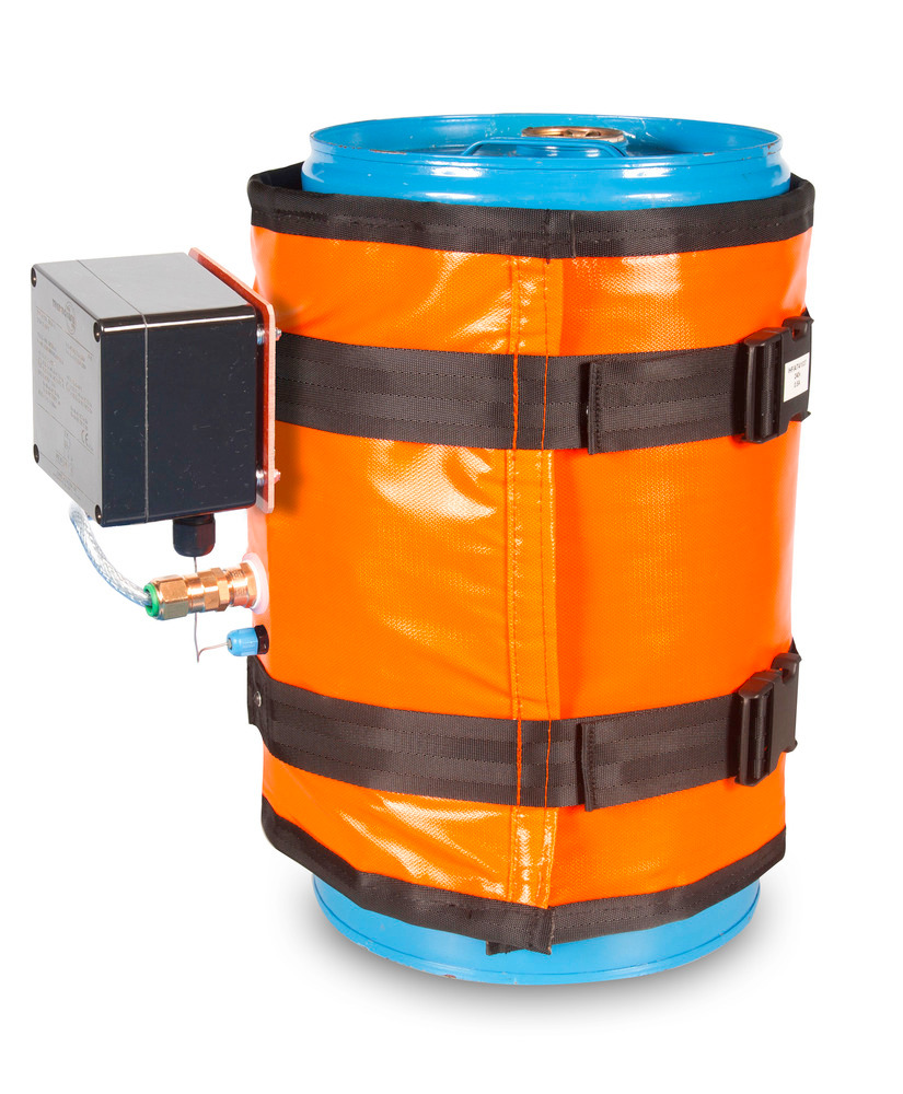 Heizmantel für 30-Liter-Fässer, T4 Ex-Schutz, 0 - 50°C Thermostat,  870 - 1020 mm, 90 Watt