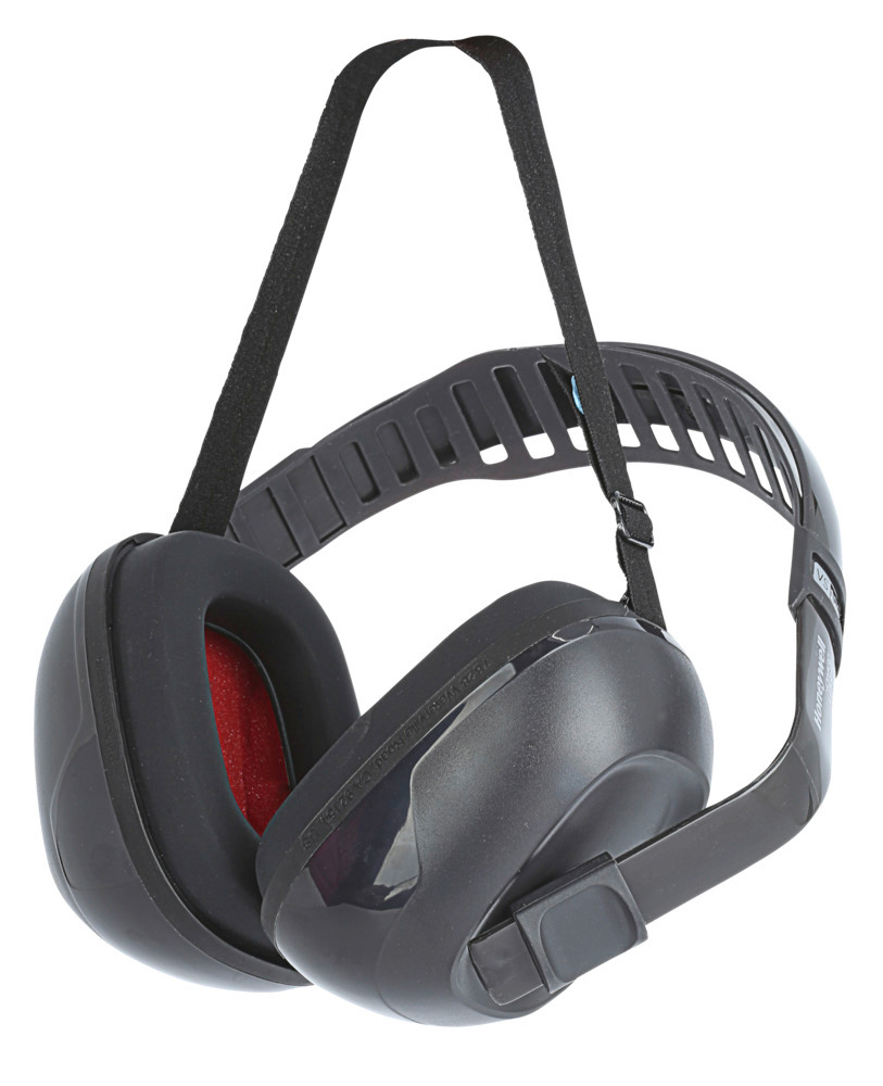 Casque antibruit VeriShield™ VS110M, portable dans 3 positions (sur la tête, sur le cou ou sous le menton), pour les niveaux de bruit élevés