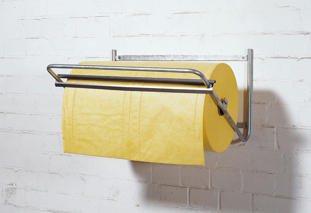 Roll stand for rolls up to 80 cm wide for wall mounting