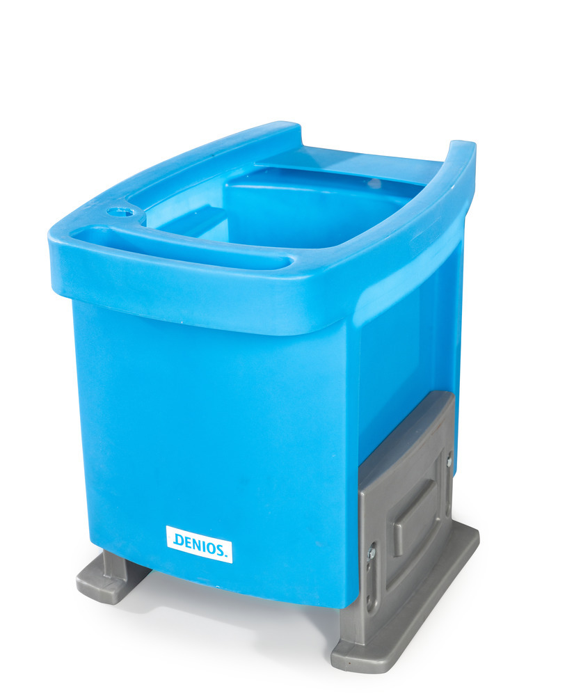 Dispensing tray for IBC spill pallets, height adjustable, with two feet