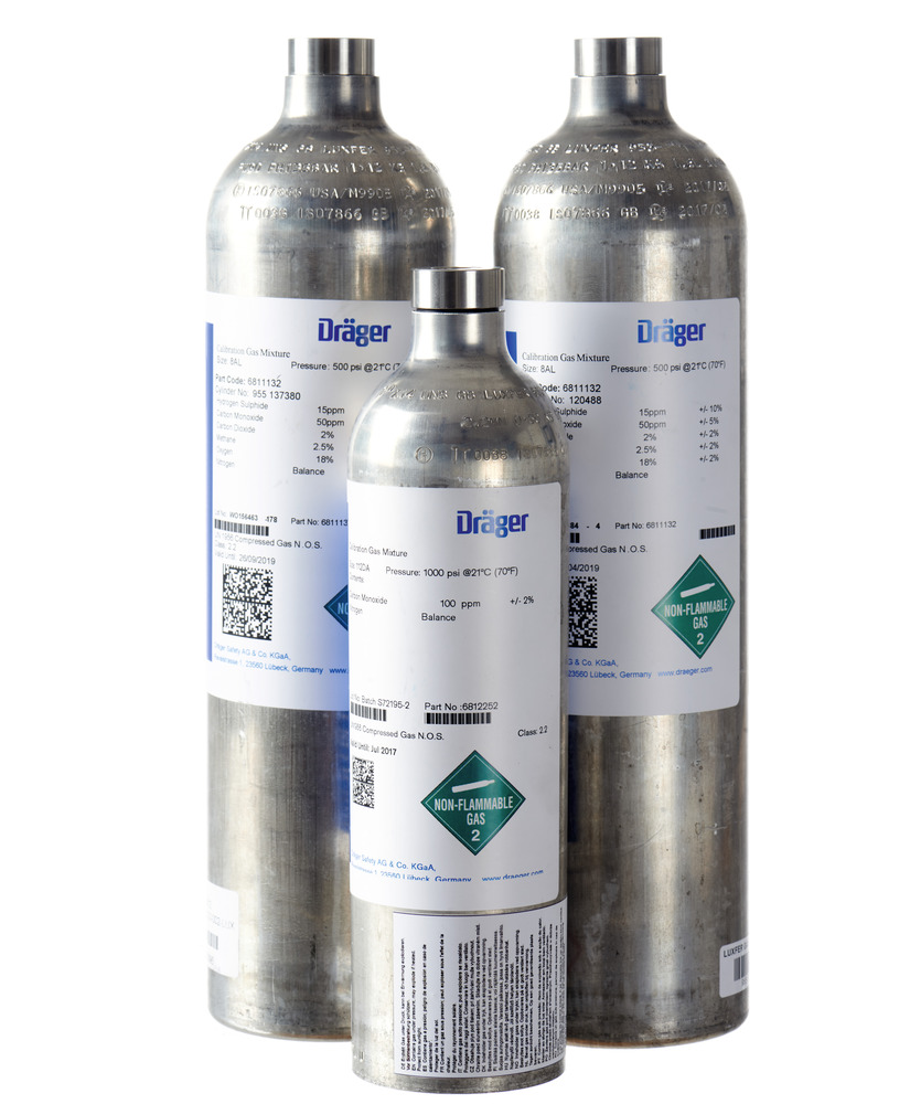 Gaz de test Dräger, 60 litres, ammoniac (NH3), 50 ppm