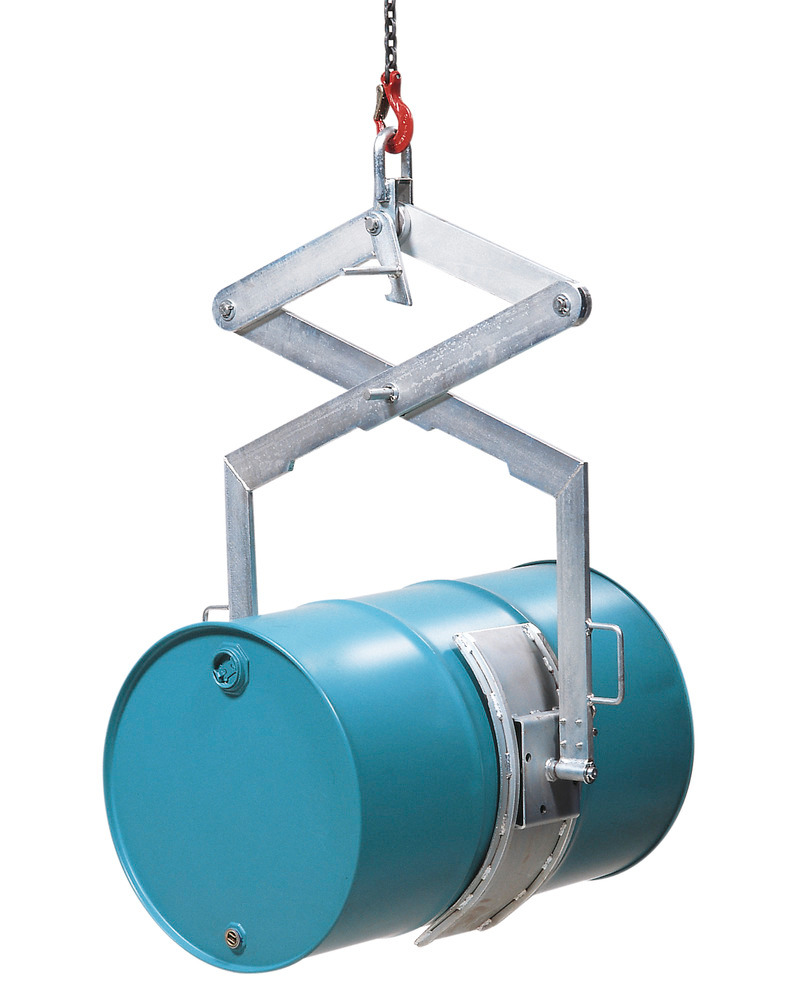 Vertical / horizontal combination action drum lifter HW, manufactured from galvanized steel