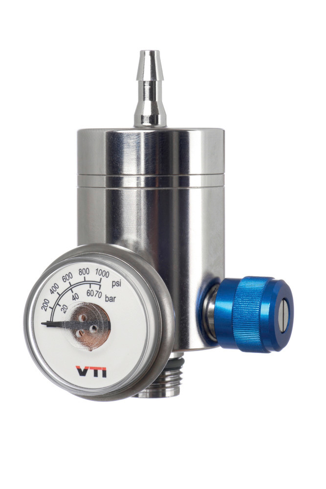 Válvula de presión fija Dräger 0,5 bar, acero inox., para estación X-dock, gases reactivos (Cl 2)