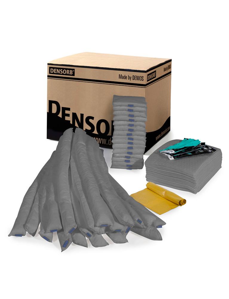 Refill Kit for DENSORB Emergency Spill Kit in Drum Type S 170 and Spill Kit in lidded box, UNIVERSAL
