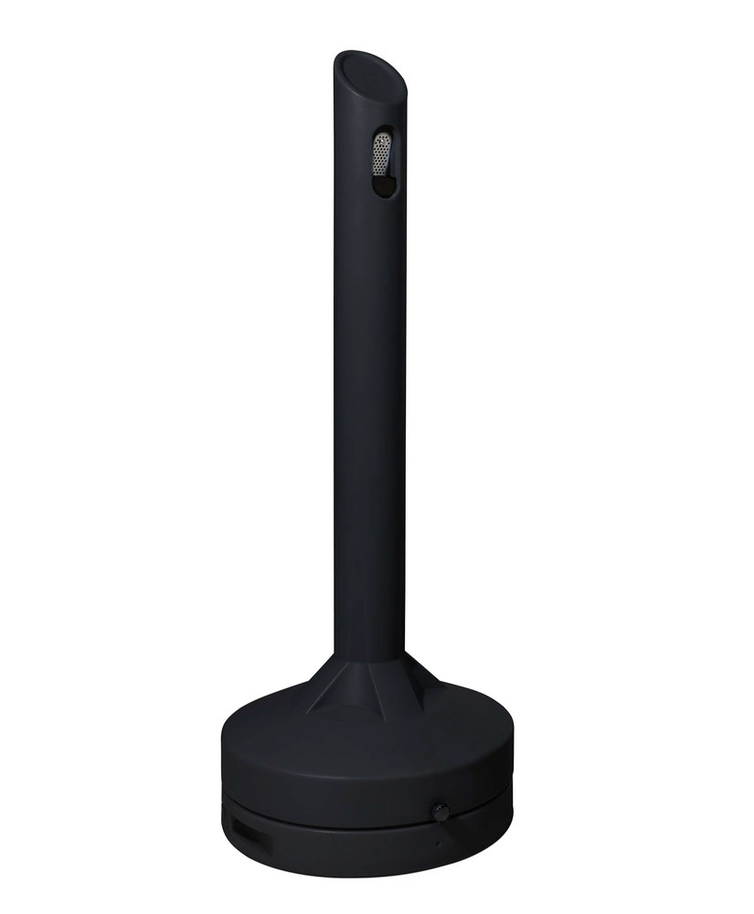 Bezpieczna popielniczka stojąca z tworzywa sztucznego (PE), pojemność 15 l, czarna