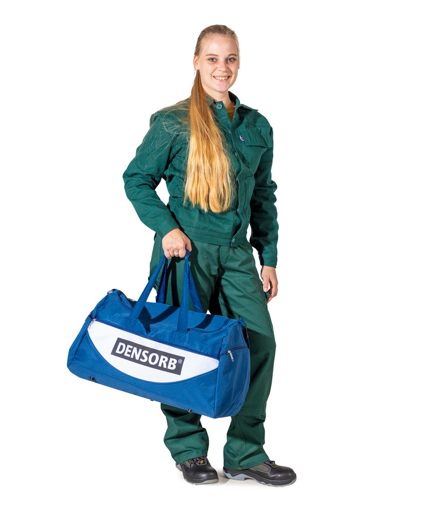 DENSORB absorbent material emergency spill kit in robust carry bag