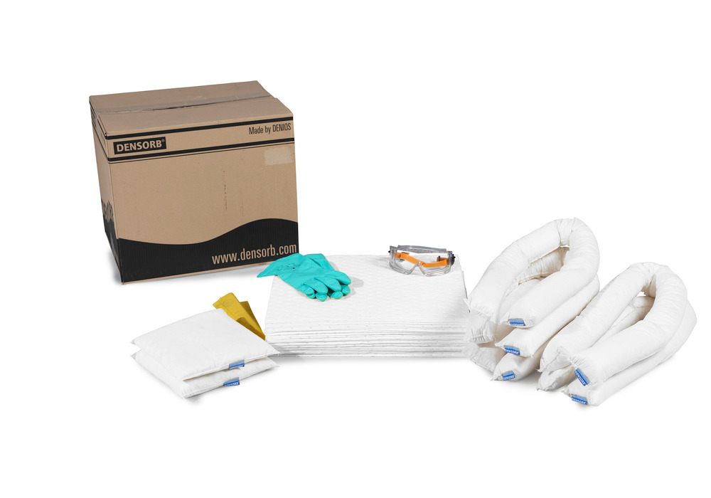 Kit de reenchimento para kit de emergência de absorventes DENSORB em saco resistente, versão Óleo