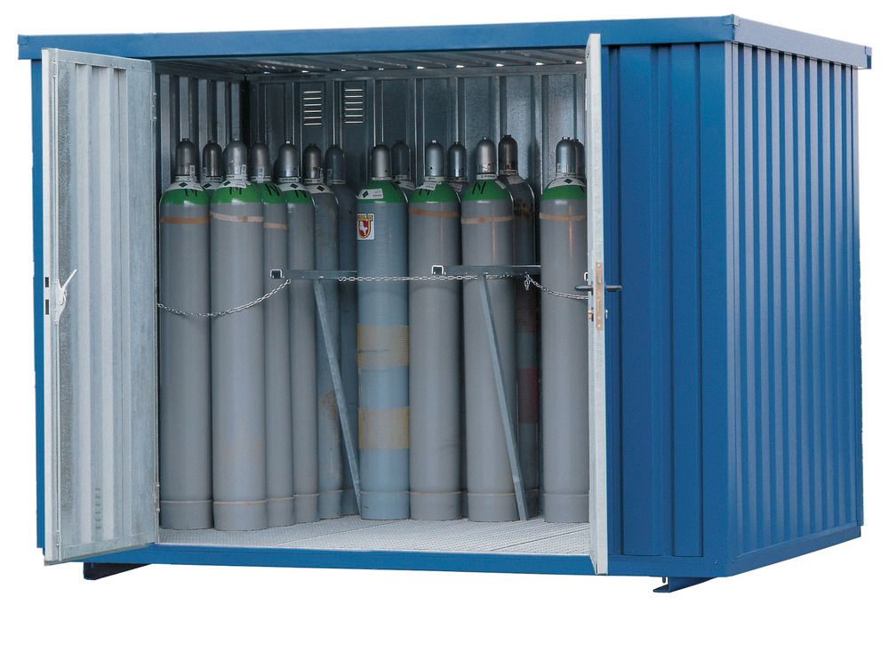 Gas Cylinder Container MDC 320, galvanized & painted, storage capacity ...