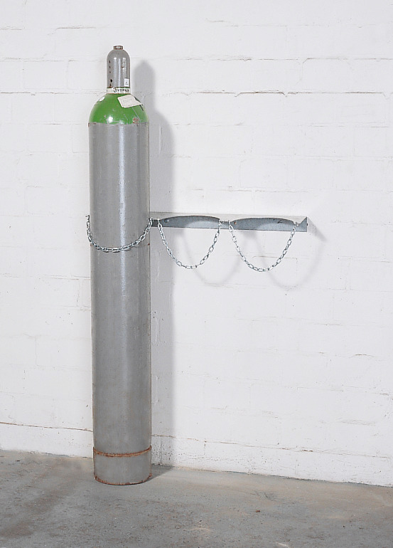 Vägghållare för gasflaskor WH 230-S av stål, förzinkad, för 3 flaskor med max. 230 mm diameter
