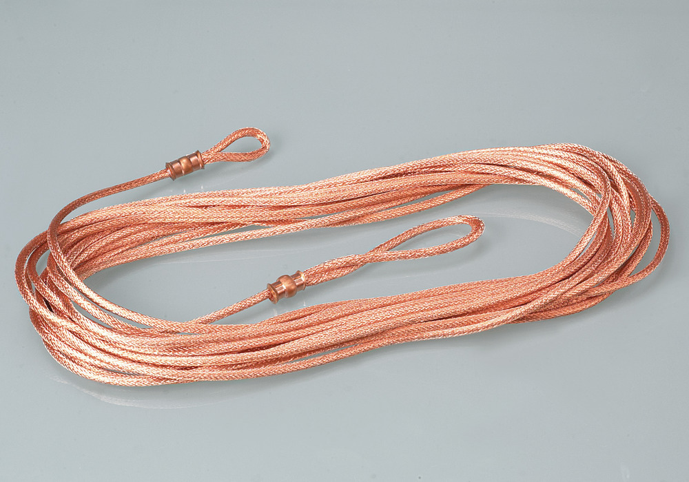 Cabo de cobre ATEX com laços para recipientes de imersão, comprimento 50 m, Ø 4,5 mm