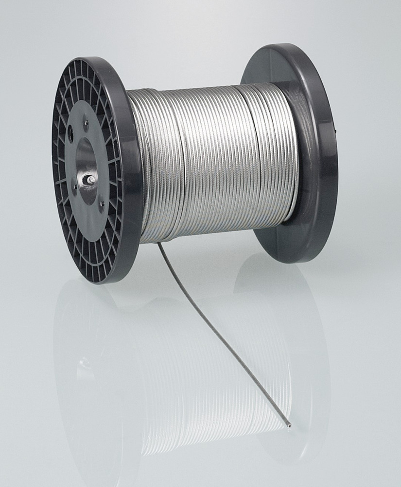 Corda per contenitore ad immersione, in V2A/PTFE, lunghezza 10m., Ø 1,25 mm
