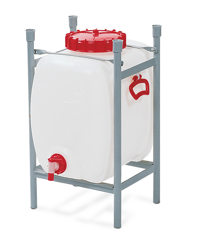 Space-saving carboy with stacking frame