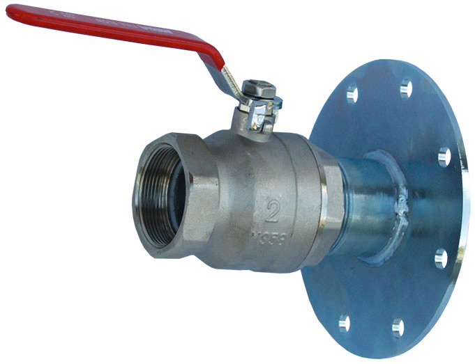 Ball valve, brass, for chemical tanks, 2 inch