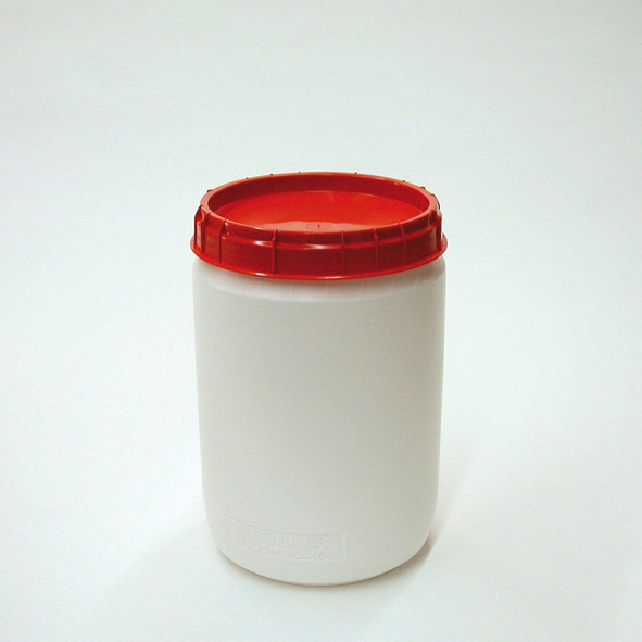 Szuper szélesnyakú hordó SWH 39, polietilénből (PE), 39 literes, fehér/piros