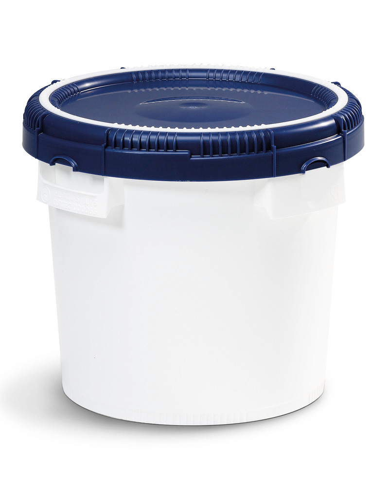 Click Pack X container, 15l, white, with lid, nestable, with UN approval