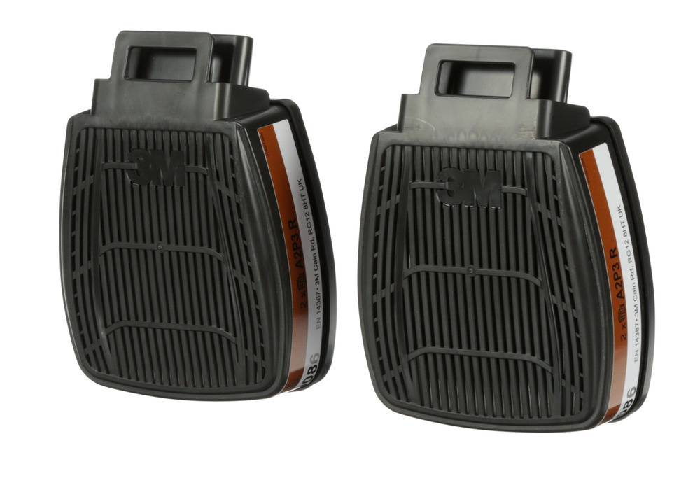 Filtre combiné 3M Secure Click D8095 A2P3 R, pour demi-masques série HF-800, 1 paire