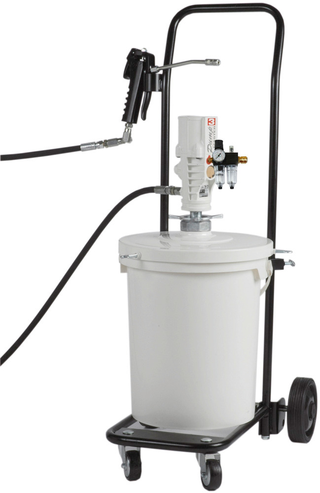 Mobile compressed air lubricating device model PM with 4 M safety lubricating hose. (Container not included)